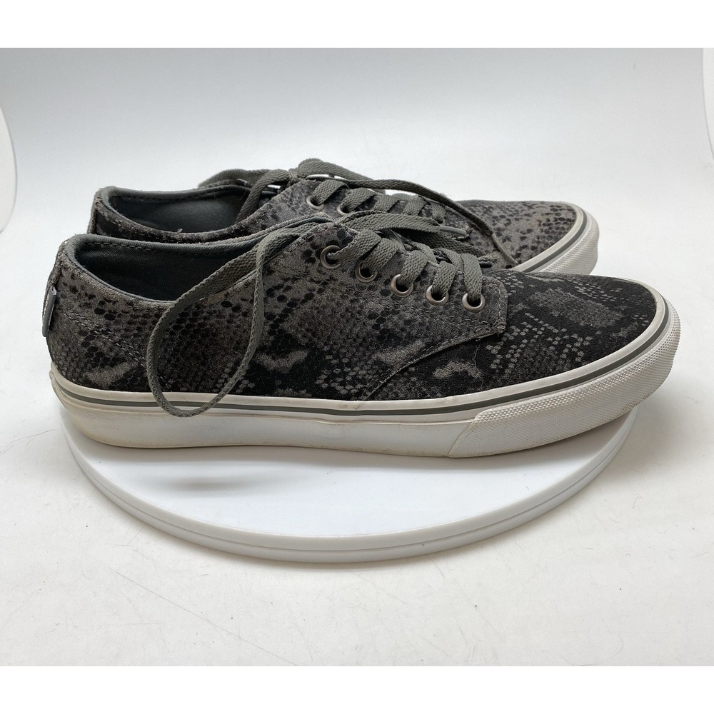 Vans Atwood Womens 9.5 Snakeskin Gray Skateboard Causal Shoes‎ Sneakers 721356